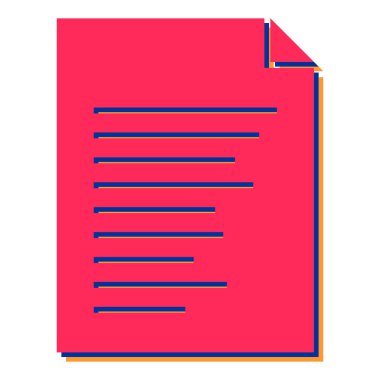 belge simgesi, vektör çizimi