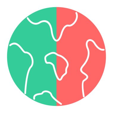 dünya haritası ikon vektör illüstrasyonu