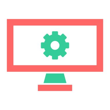 Bilgisayar ekranı. Web simgesi