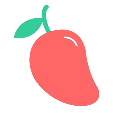 Kiraz. Web simgesi basit illüstrasyon