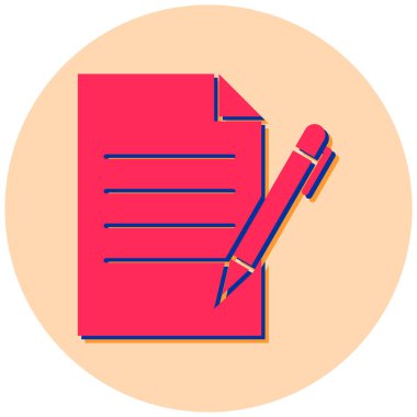 Kalem. Web simgesi basit illüstrasyon