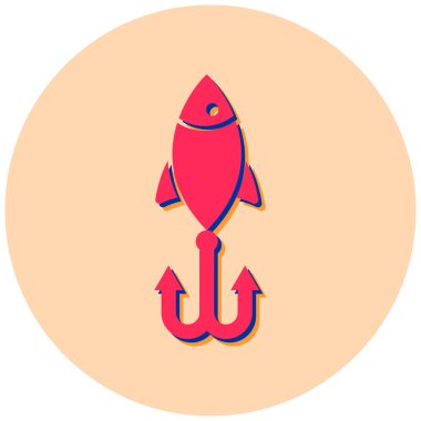 Roket. Web simgesi basit illüstrasyon