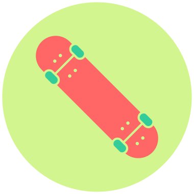 Kaykay. Web simgesi basit illüstrasyon