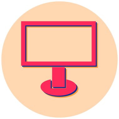 bilgisayar izleme simgesi, vektör illüstrasyonu