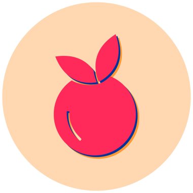 Elma. Web simgesi basit illüstrasyon
