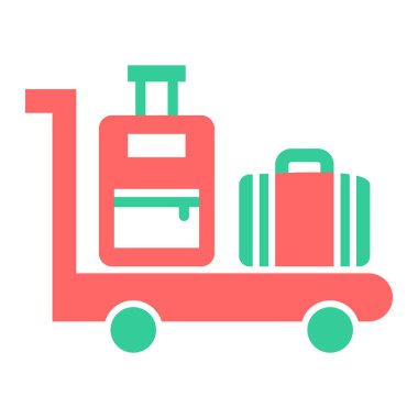 Seyahat bagajı. Basit illüstrasyon