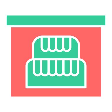 Modern dükkan simgesinin vektör illüstrasyonu