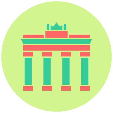 Bina. Web simgesi basit illüstrasyon