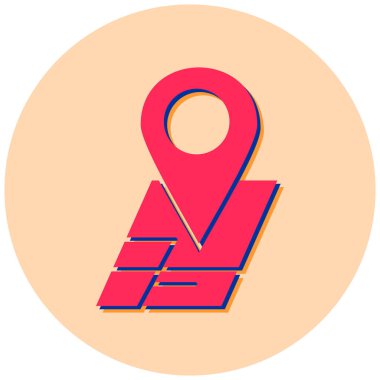 Harita iğnesi. Basit tasarım