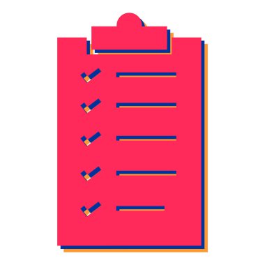 Kontrol listesi simgesi vektör illüstrasyonu