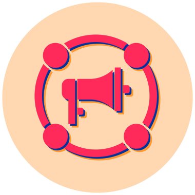 Megafon. Web simgesi basit illüstrasyon