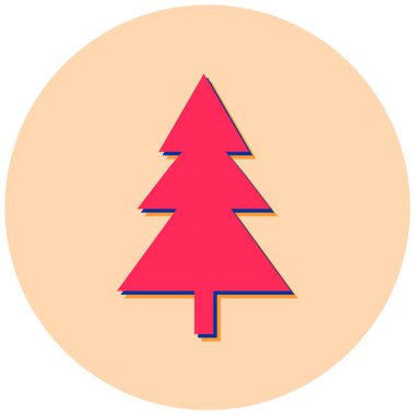 Noel ağacı simgesi vektör illüstrasyonuName