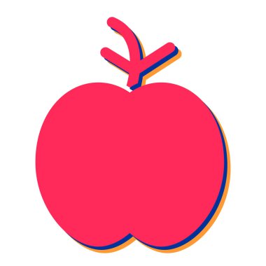 elma ikonu vektör illüstrasyonu