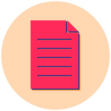 Belge. Web simgesi basit illüstrasyon