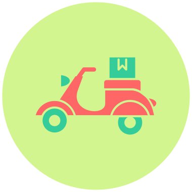 Scooter ikonu. Basit resimleme