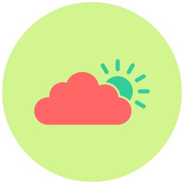 Hava durumu. Web simgesi basit tasarım