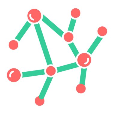 Molekül simgesi vektör illüstrasyonu