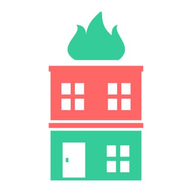 Bina. Web simgesi basit illüstrasyon