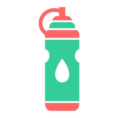 Su şişesi. Web simgesi basit illüstrasyon