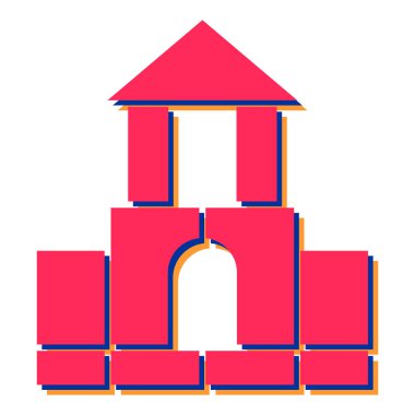 Modern yapı ve inşaat simgesinin vektör illüstrasyonu