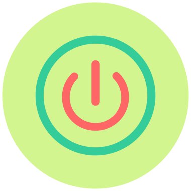 Güç. Web simgesi basit illüstrasyon