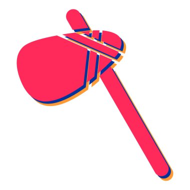 Bir meşalenin çizgi film simgesinin vektör çizimi