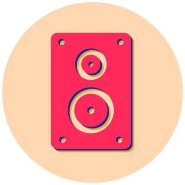 Konuşmacı. Web simgesi basit illüstrasyon