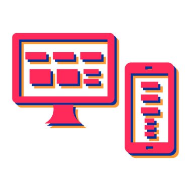 dijital aygıtlar vektör illüstrasyon tasarımı