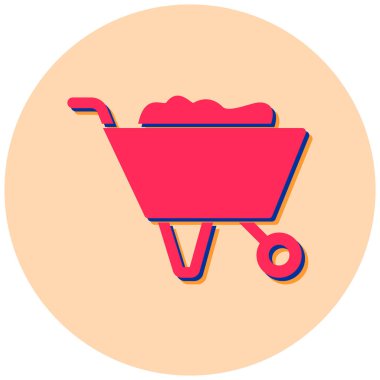 El arabası. Web simgesi basit illüstrasyon