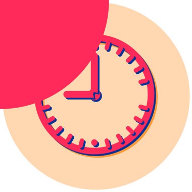 Saat simgesi vektör illüstrasyonu