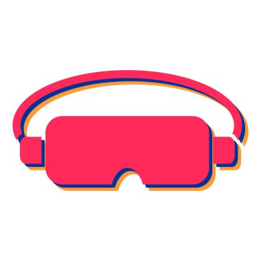 Güvenlik gözlüğü ikonu. web tasarımı için scuba maskeli vektör çizimi