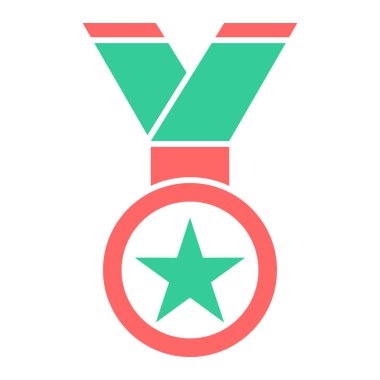 Madalya. Web simgesi basit illüstrasyon