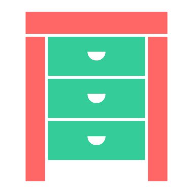 Dolap. Web simgesi basit illüstrasyon