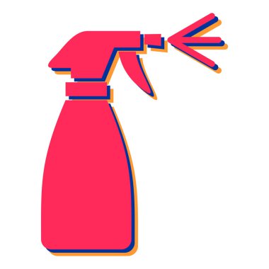 Temizlik spreyi ikonu. Web tasarımı için süpürge fırçası vektör simgelerinin düz çizimi