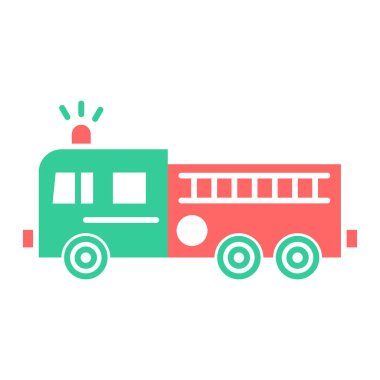 ambulans araba simgesi vektör illüstrasyonu