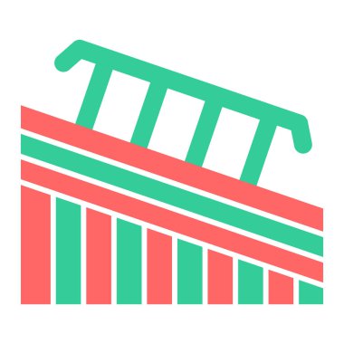 Bir bina simgesinin vektör illüstrasyonu