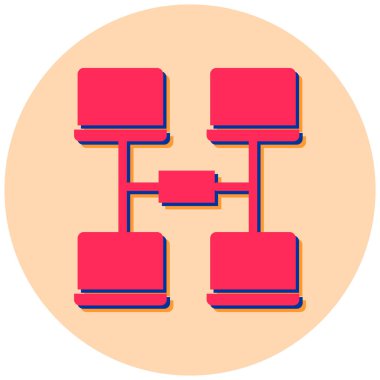 hiyerarşi. Web simgesi basit illüstrasyon