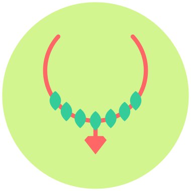 kolye simgesi, vektör illüstrasyonu