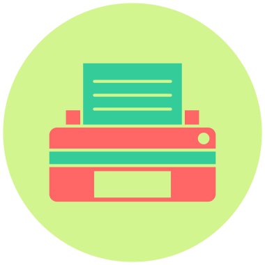 Yazıcı. Web simgesi basit illüstrasyon