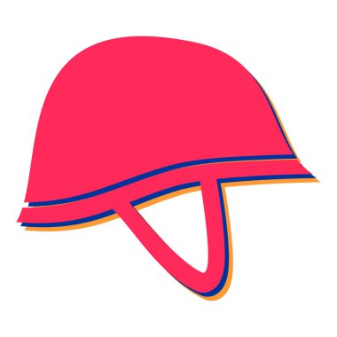 Kask ikonu. Web için itfaiyeci başlığı vektör simgelerinin düz çizimi