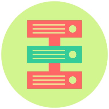 Sunucu. Web simgesi basit illüstrasyon