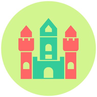 Castle modern simgesinin vektör illüstrasyonu 