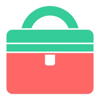 Çanta. Web simgesi basit illüstrasyon