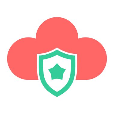 Bulut Güvenliği. Basit illüstrasyon