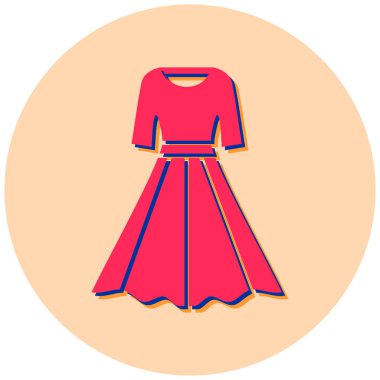 Elbise. Web simgesi basit illüstrasyon