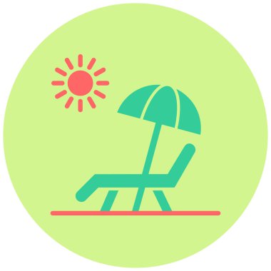 Yaz modern simgesinin vektör illüstrasyonu 