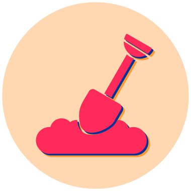 Kürek. Web simgesi basit illüstrasyon