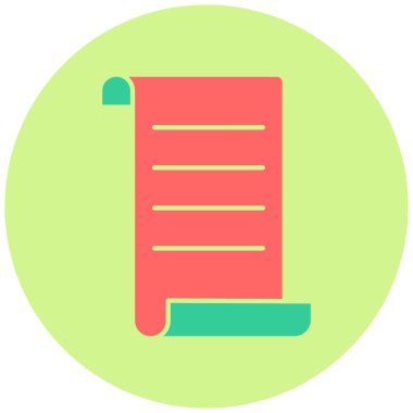 Papirüs. Web simgesi basit illüstrasyon