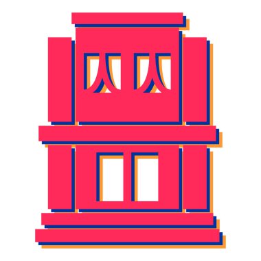 Modern yapı simgesinin vektör illüstrasyonu