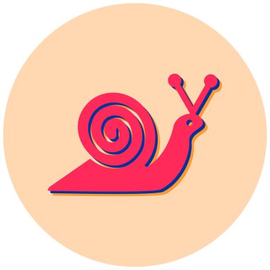 Salyangoz. Web simgesi basit illüstrasyon